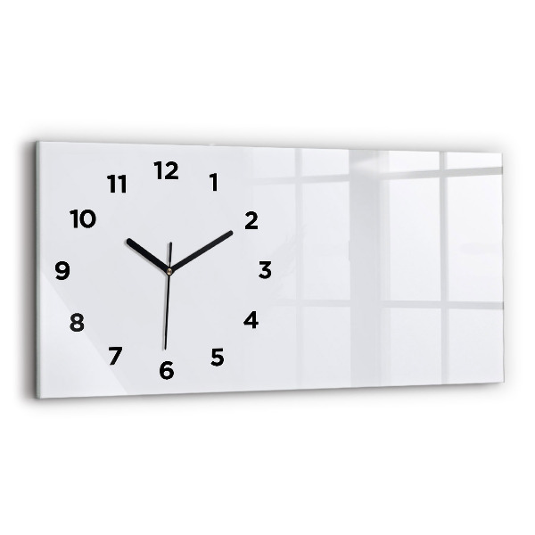 Glass wall clock rectangular Color dark white