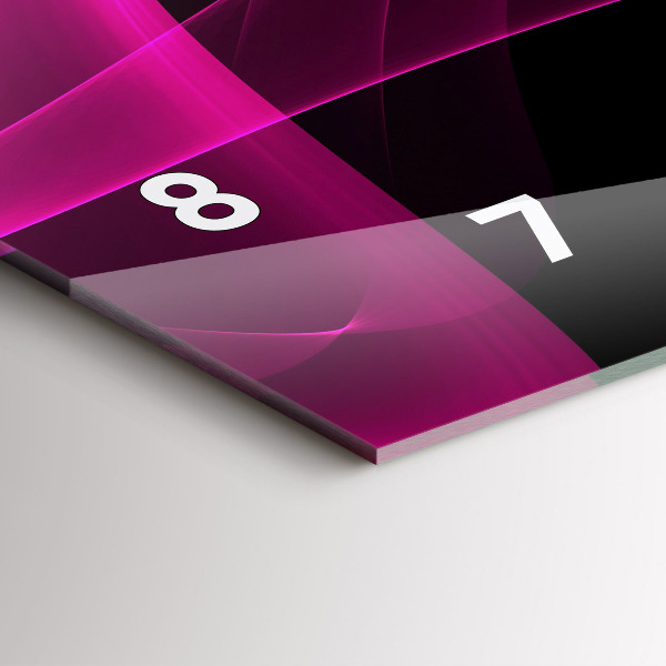 Glass wall clock rectangular Pink abstraction