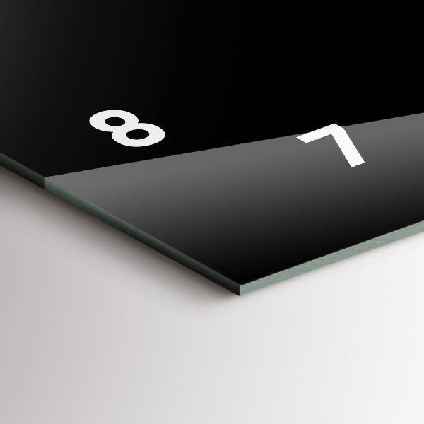 Glass wall clock rectangular A cup of black coffee