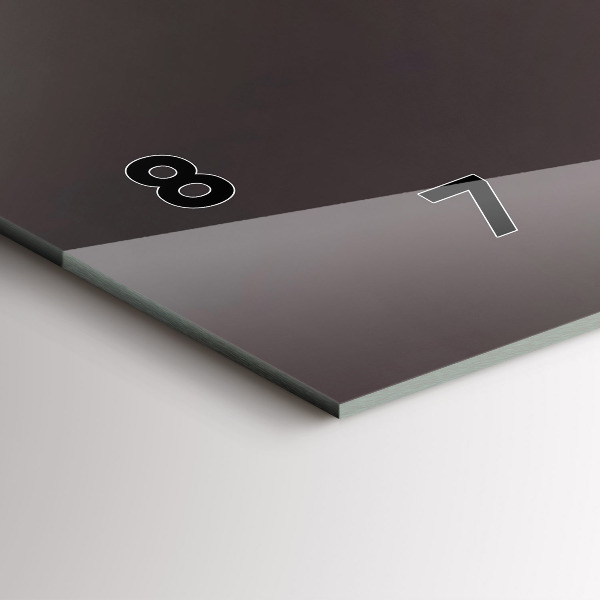 Glass wall clock rectangular A glass of red wine