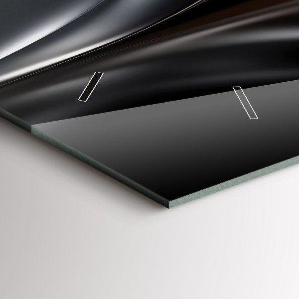 Glass wall clock rectangular Abstraction