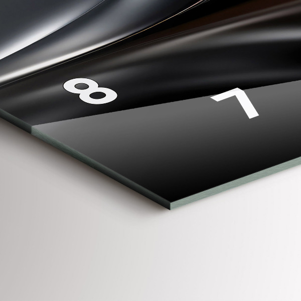 Glass wall clock rectangular Abstraction
