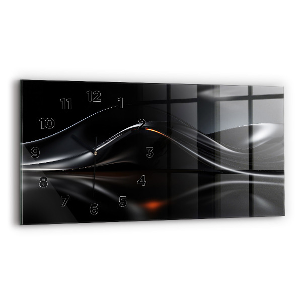 Glass wall clock rectangular Abstraction