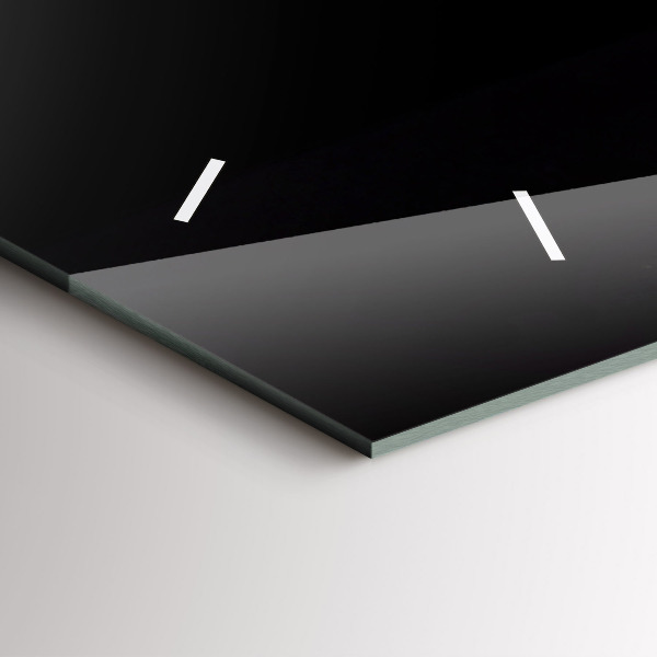 Glass wall clock rectangular A cup of coffee