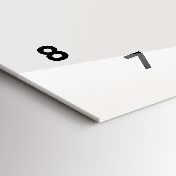 Glass wall clock rectangular Moon phases