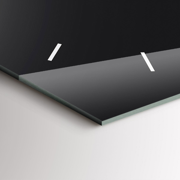 Glass wall clock rectangular Moon phases