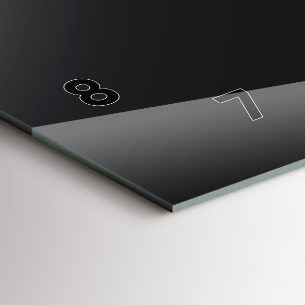 Glass wall clock rectangular Moon phases