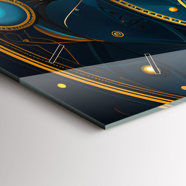 Glass wall clock rectangular Horoscope clock