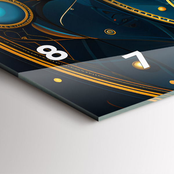 Glass wall clock rectangular Horoscope clock