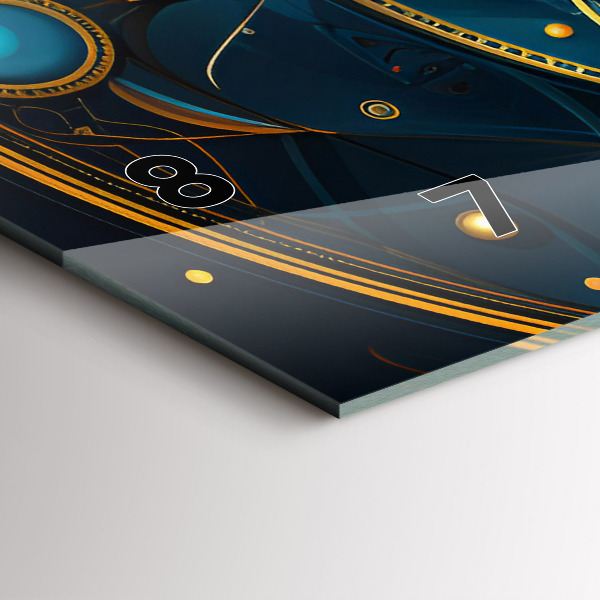 Glass wall clock rectangular Horoscope clock