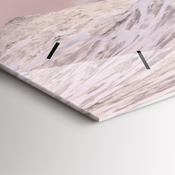 Glass wall clock rectangular Surfer in Hawaii