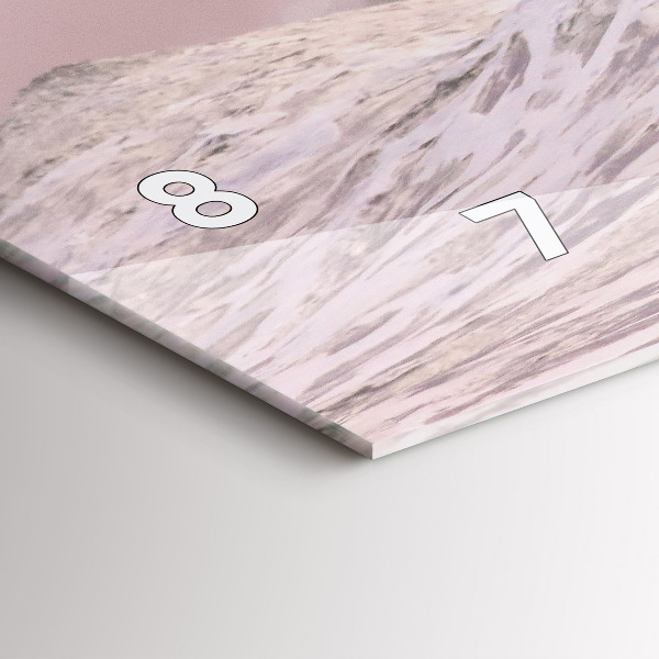 Glass wall clock rectangular Surfer in Hawaii