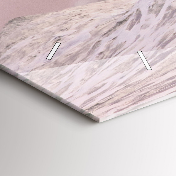 Glass wall clock rectangular Surfer in Hawaii