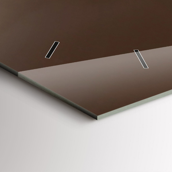 Glass wall clock rectangular Quad in the desert