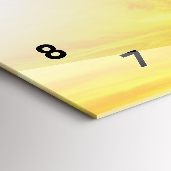 Glass wall clock rectangular The Eiffel Tower in Paris