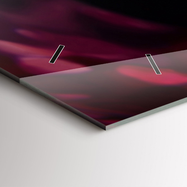 Glass wall clock rectangular Wine