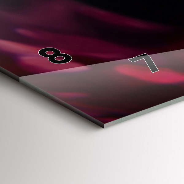 Glass wall clock rectangular Wine