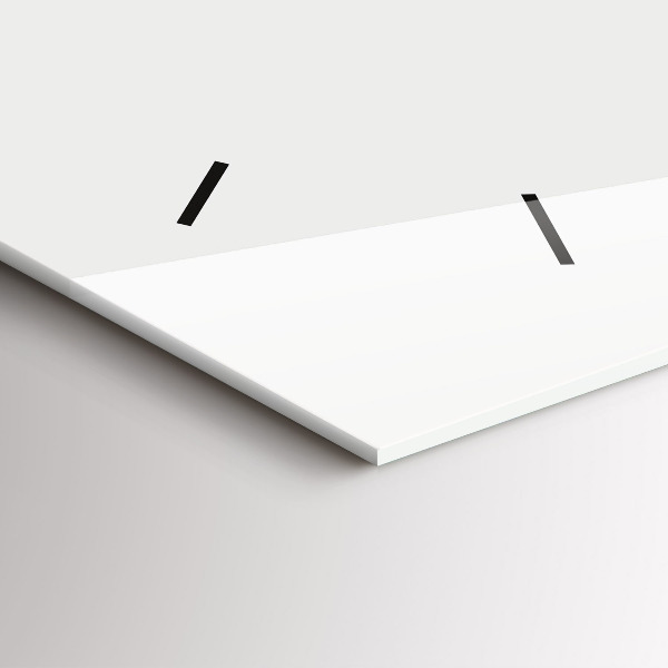 Glass wall clock rectangular Cycling race drawing