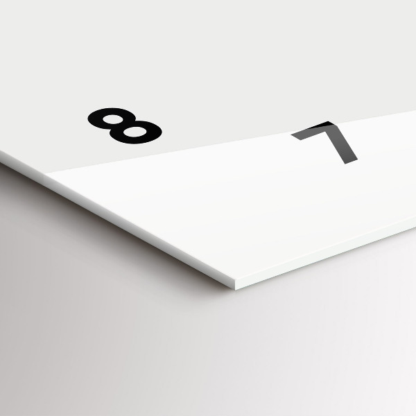 Glass wall clock rectangular Cycling race drawing