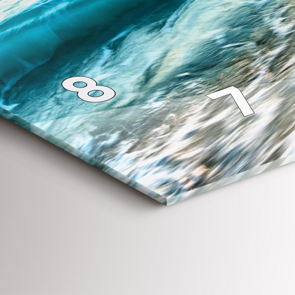 Glass wall clock rectangular Beach, sea and sand