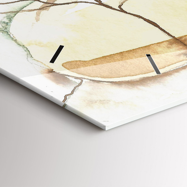 Glass wall clock rectangular Portrait of a woman