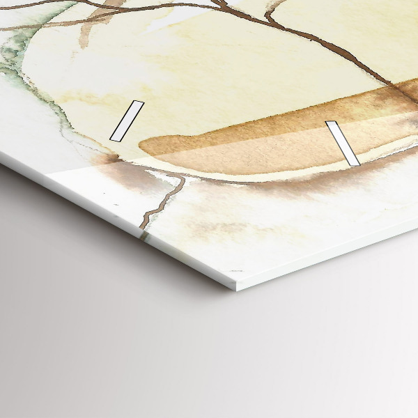 Glass wall clock rectangular Portrait of a woman