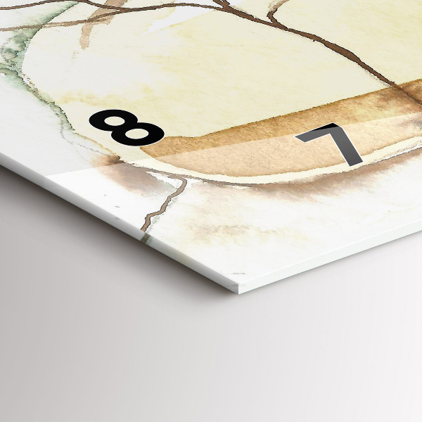 Glass wall clock rectangular Portrait of a woman