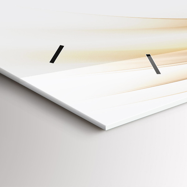 Glass wall clock rectangular Golden abstraction