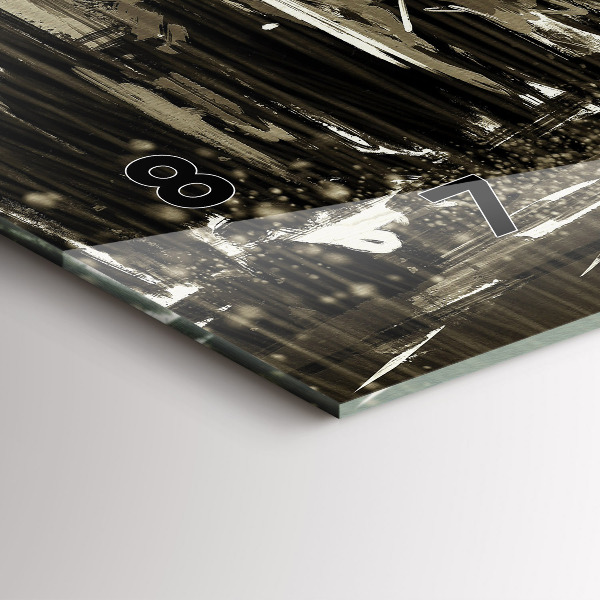 Glass wall clock rectangular Woman on a rainy night