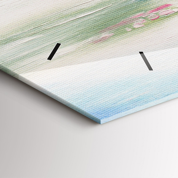 Glass wall clock rectangular Tree Mosaic