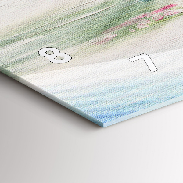 Glass wall clock rectangular Tree Mosaic