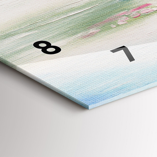 Glass wall clock rectangular Tree Mosaic