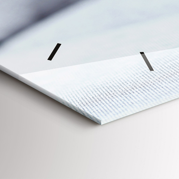 Glass wall clock rectangular Cat on the couch