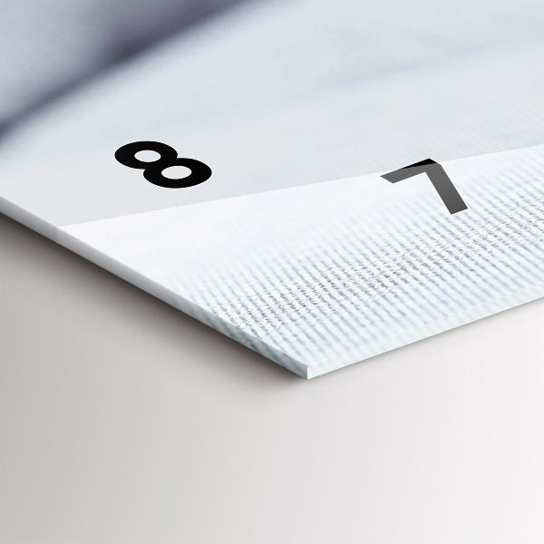 Glass wall clock rectangular Cat on the couch