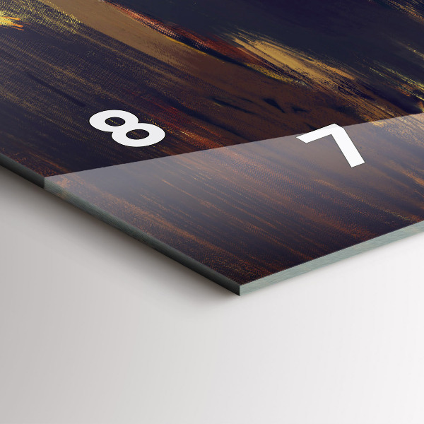 Glass wall clock rectangular Impressionism in art Market Square