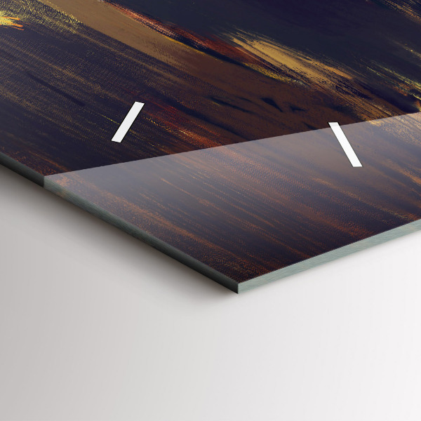 Glass wall clock rectangular Impressionism in art Market Square