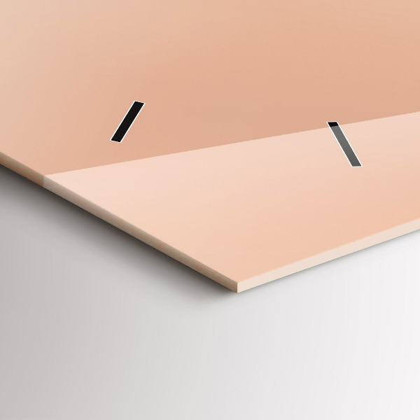 Glass wall clock rectangular Flamingo illustration