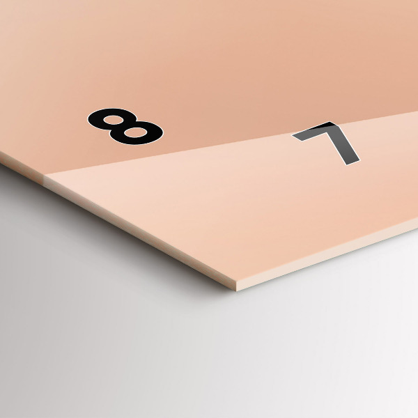 Glass wall clock rectangular Flamingo illustration