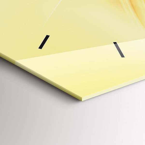 Glass wall clock rectangular Abstraction waves