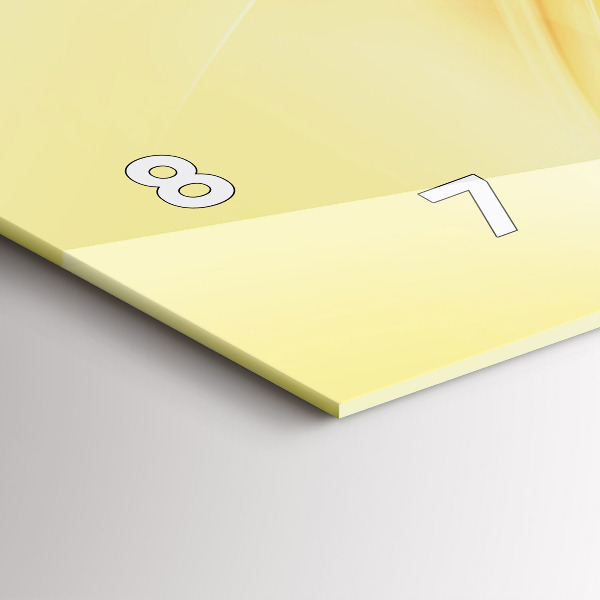 Glass wall clock rectangular Abstraction waves