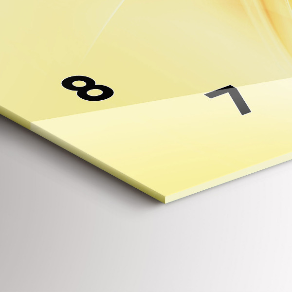 Glass wall clock rectangular Abstraction waves