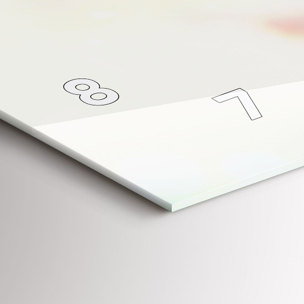 Glass wall clock rectangular Spring flowers