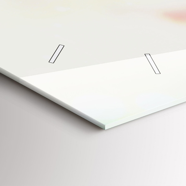 Glass wall clock rectangular Spring flowers