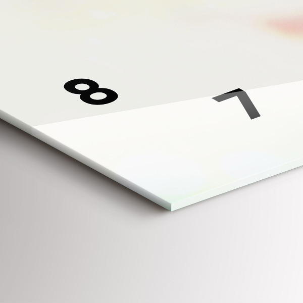 Glass wall clock rectangular Spring flowers