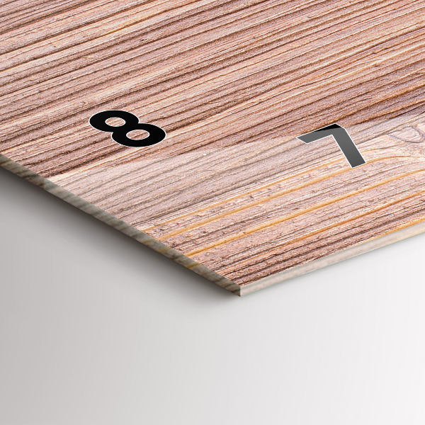 Glass wall clock rectangular Peppers