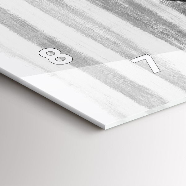 Glass wall clock rectangular Woman in Black and White