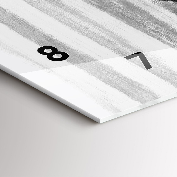 Glass wall clock rectangular Woman in Black and White