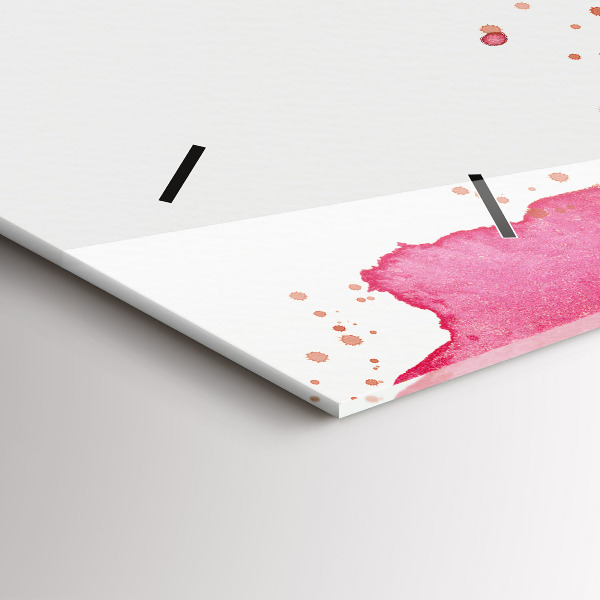 Glass wall clock rectangular Watercolor eagle background