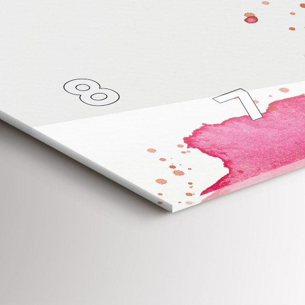 Glass wall clock rectangular Watercolor eagle background