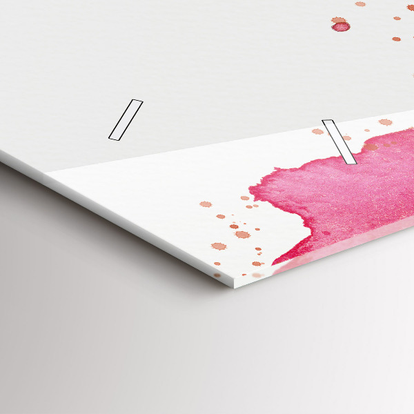 Glass wall clock rectangular Watercolor eagle background